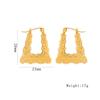 Pendientes de Acero Inoxidable Irregulares Simples Transfronterizos Europeos y Americanos para Mujer Galvanoplastia al Vacío en Horno Pendientes Libres de Color Pendientes