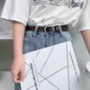 Cinto FC Japonês Novo Estilo Coreano Simples Versátil Ins Decorativo Preto Pequeno Cinto Sem Furos Fivela de Estudante Feminina