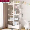 Apartamento pequeño, estantería simple, de pared, de pie, pequeña, estante de almacenamiento moderno, diseño minimalista y moderno, adecuado para uso doméstico, estantería para dormitorio