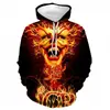 Nuevo Suéter Casual con Capucha 3D Estampado Digital de Halloween Europeo y Americano 2024 para Hombre, Holgado, Sudadera con Capucha para Pareja