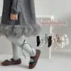 Medias para Niñas 2026 Primavera y Otoño Pantalones Base Capa Bebé Niña Medias de Princesa con Pies Estilo Coreano Cuadros Largos Cinta que Cuelga Lazo