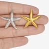 Pendientes de acero inoxidable 304 con diseño de estrella de mar, estilo europeo y americano, con diseño de nicho para mujer, de metal de 18 quilates y diseño avanzado.