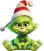 Adornos colgantes de productos nuevos transfronterizos, decoraciones para bebés, colgantes para árbol de Navidad y coche, Decoración casera navideña de dibujos animados verde