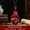 Colgante de carpa roja cinnabar, año tras año, hay más que collares para hombres y mujeres, año tras año, hay más que colgante de arena dorada púrpura de pez dorado