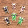 Múltiples Dijes de Aleación para Manualidades Chapado en Oro KC Animales Esmaltados Caballo Hormiga Oruga Insecto Caracol Colgantes Accesorios