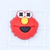 Rua Sésamo desenho animado sorriso PVC cola macia DIY acessórios de decoração interior de carro acessório de cabeça laço letra capa de telefone