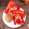 Wannianxing Celebración de Boda Bebé Mes Completo Huevo Rojo Feliz Pieza Única 30g Huevo Guisado Sabor Cinco Especias Venta al por Mayor