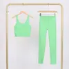 Conjunto de Chaleco en U y Pantalones Cortos Lulu Df con Etiqueta, Disponible para Envío Directo, Cuello Alto Ajustado, Conjunto de Yoga Elástico