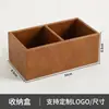 Caja de Almacenamiento para Té, Artículos de Tocador de Habitación de Hotel, Caja de Pañuelos de Cuero para Bed & Breakfast con Impresión de Logo, Caja de Almacenamiento de Escritorio