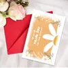 Tarjetas de agradecimiento para compra directa transfronteriza con juego de sobres, se pueden escribir a mano con mensajes y bendiciones, tarjetas de texto plegables