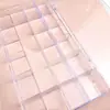 Caixa de embalagem para joias de unha atacado de fábrica caixa de armazenamento de brincos de strass e pérola caixa de embalagem com compartimentos de plástico transparente