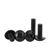 Tornillos de Máquina de Cabeza Cruzada de Acero Inoxidable 304 Negro M3M4M5M6M8 Tornillos de Máquina de Cabeza Plana Grande Chapados en Zinc Negro