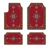 TEMU Estilo Bohemio Retro Nórdico Alfombrilla para Coche Interior de Coche Resistente a la Suciedad Alfombrilla Antipolvo Trasera Fácil de Cuidar Juego de Cuatro Piezas