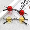 2019 Nuevas gafas de sol redondas pequeñas gafas redondas retro personalidad europea y americana montura pequeña gafas estilo punk Harajuku