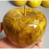 Talla de Madera Manzana Sándalo Rojo Seda Dorada Nan Adorno Regalo de Navidad Caja de Regalo