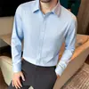 Nueva Camisa de Manga Larga de Alta Calidad para Hombre Primavera 2026, Camisa de Lujo Casual de Negocios Sin Planchar con un Toque de Alta Gama, Venta al por Mayor