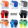 Guantes de Protección Laboral Resistentes al Aceite de Nitrilo Caucho Completamente de Goma Reparación Reparación de Automóviles Resistentes al Desgaste Impermeables Antideslizantes Guantes Antipinchazos