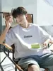 Fornecimento direto da fábrica 220g camiseta pesada estampada com desenhos masculinas de verão manga curta para meninos americanos roupas de algodão manga curta