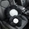 Almohada para el cuello con reposacabezas de coche con flores, almohada creativa de felpa para asiento de coche, almohada cómoda, suministros pequeños y frescos para coche