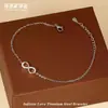 Pulseira de Aço Inoxidável Símbolo do Infinito 8 Não Desbota com Zircônia Cravejada de Diamantes para Mulheres, Luxo Leve High-End Estilo Coreano Ins