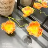 Flores Artificiales Personalizadas de 3 Cabezas Modelo de Amapola de Alta Calidad Decoración Suave para Habitación Decoración de Boda para el Hogar Flor Falsa Decoración de Arreglo de Piso