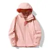 Chaqueta Exterior Completamente Sellada Estilo Pareja para Mujer, Primavera y Otoño, Cortavientos, Impermeable, con Capucha, Ropa de Montañismo, Ropa de Abrigo para Pareja