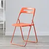 Silla Plegable de Plástico, Taburete Doméstico, Silla Moderna de Moda para Fotos, Silla de Oficina para Dormitorio, Silla para Conferencias y Capacitación, Silla con Respaldo