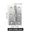 Amazon transfronterizo acero inoxidable 2 pulgadas 44x32mm mueble para el hogar plegable gabinete de piano puerta bisagra bisagra bisagra