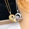 Collar Venta Caliente Transfronteriza Magnético Amor Luna Pareja Collares Accesorios Mujer Versátil Gama Alta Regalo Día de San Valentín