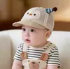 Sombrero de Sol de Verano para Bebés Niños y Niñas, Diseño de Pingüino Estilo Coreano, Ala Suave Transpirable, Protección Solar, Versión Delgada
