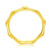 Anillo Ajustable Popular de Nudo de Bambú Zhoujia de Xiaohongshu, Chapado en Oro de 18 Quilates, Simbolizando Crecimiento Continuo, Anillos de Pareja Color Dorado
