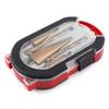 Broca pagoda broca dentada juego de 6 piezas broca pagoda chapada en titanio escariador de agujeros para carpintería ranura broca pagoda traje de caja de plástico
