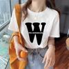 Camiseta de Manga Corta de Seda Helada Estilo Hong Kong para Mujer Verano Ropa para Hombre y Mujer Estilo Coreano Holgada Aspecto Adelgazante Letra Fresco Aspecto Adelgazante Top Camiseta