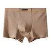 Huajielong Algodão Texturizado Cor Sólida Roupa Íntima Masculina Atacado Cintura Média Masculina Tamanho Grande Respirável Boxer Brief Masculino Dropshipping Disponível