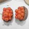 Acessórios de resina de cesta de frutas realistas 3D, cola creme para decorações de casa de bonecas DIY, pingentes de chaveiro, materiais decorativos