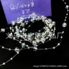 Gipsófila perla de imitación 8+3 posicionamiento hilo de pescado cuentas tocado de novia con cadena decorativa de luces de Navidad