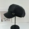 Nuevo Boina Artista Texturizada de Principios de Otoño para Mujer, Gorra Newsboy Octogonal Británica Retro Maillard Versátil para Adelgazar el Rostro