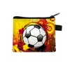 2025 Nueva Cartera de Monedas de Fútbol Estampado de Dibujos Animados Tarjetero Infantil Bolso de Almacenamiento Portátil de Moda para Hombres Bolsa Transfronteriza Caliente