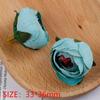 Rosa de té artificial de seda, flor artificial, decoración de boda, ramillete, flor de muñeca, caja de dulces, hecha a mano, bricolaje