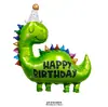 Balões metalizados de animais de desenho animado com tema de dinossauro para decorações de festa de aniversário infantil