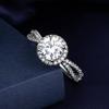Douyin Transmissão ao vivo Popular Lightyear Ring Imitação importada dos Estados Unidos D Color Moissanite Diamond Ring Round Bag Diamond Ring Atacado