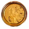 Transmisión en Vivo Popular Oro Puro Doce Signos del Zodíaco Dragón Moneda de Oro Adornos Caja de Madera Lámina de Oro Moneda Conmemorativa Medalla Conmemorativa Regalo Venta al por Mayor