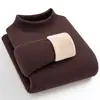 Camiseta Térmica de Manga Larga para Mujer, con Cuello Alto, Forro Polar, Engrosada, Ajustada, Base para Ropa Exterior