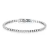 Transmisión en Vivo Transfronteriza Pulsera de Tenis de Diamante de Fila Única de 3 mm Europea y Americana para Mujer, Joyería de Mano de Lujo Accesible de Nicho Versátil