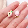 Amazon Handmade Pingentes de Frutas Esmaltados 3D Liga Metálica Morango Melancia Pimenta Milho Acessórios para Joias DIY