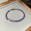 Pulsera Calada de Rombo de Circonita Transfronteriza Europea y Americana, Joyería de Mano Exquisita de Lujo Ligero de Alta Gama, Personalidad, Banda para la Mano, Temperamento, Versátil para Mujeres