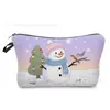 Bolsa de Cosméticos Navideña de Coche de Santa Claus Transfronteriza, Bolso de Mano Navideño Versátil, Bolsa de Almacenamiento Casual para Viajes