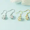 Pendientes Coreanos Dongdaemun de Piedra Ojo de Gato, Elegantes y Versátiles, Pendientes de Verano Nuevos de Moda para Celebridades de Internet para Mujer