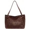 Estilo Coreano Casual Bolsa de Gran Capacidad Bolso Tote Nuevo Artístico Letra Simple 2024 Nuevo Bolso de Hombro Axila Artístico