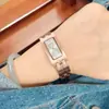 Milisa Fabricante Atacado Moda Novo Aço Inoxidável Pulseira Pequena Feminina Quadrada Ouro Rosa Profundamente À Prova D'água Relógio Feminino